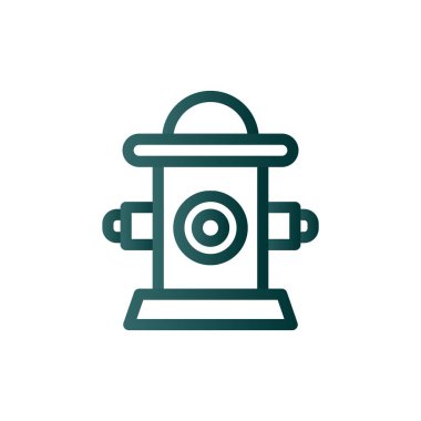 Yangın musluğu hattı Gradyan Vektör Simgesi Tasarımı