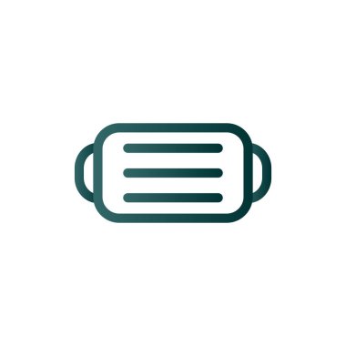 Yüz Maskesi Satırı Gradyan Vektör Simgesi Tasarımı