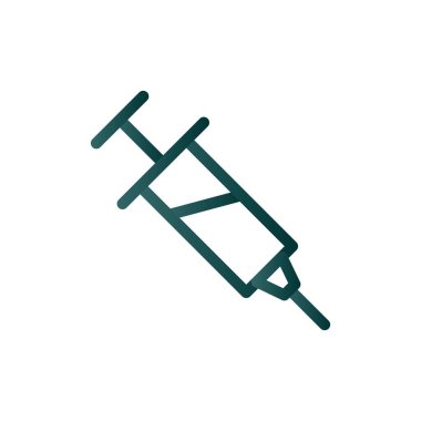 Şırınga Çizgisi Gradyan Vektör Simgesi Tasarımı