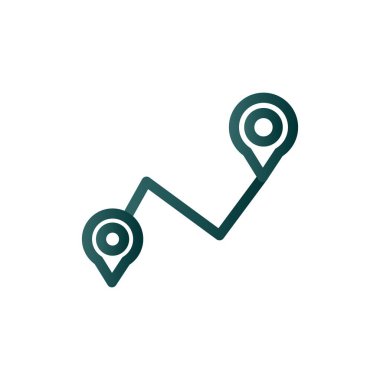 GPS Satırı Gradyan Vektör Simgesi Tasarımı