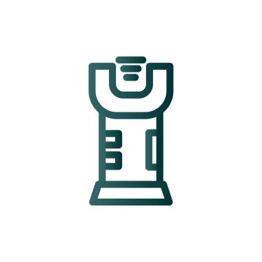 Şok Çizgisi Gradyan Vektör Simgesi Tasarımı