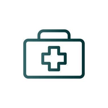 İlk Yardım Kit Satırı Gradyan Vektör Simgesi Tasarımı