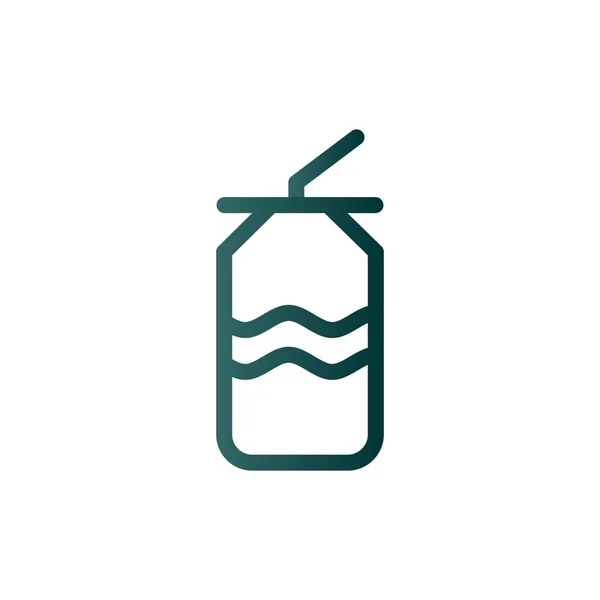 Drink Line Gradient Vector Icon Desig — Stock Vector