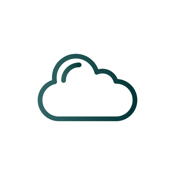 Wolkenlijn Gradiënt Vector Icon Desig — Stockvector