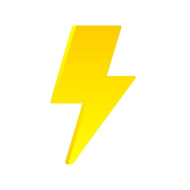 Flaş Düz Gradyan Vektör Simgesi Tasarımı