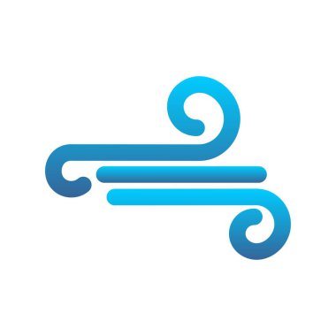 Hava Düz Gradyan Vektör Simgesi Tasarımı