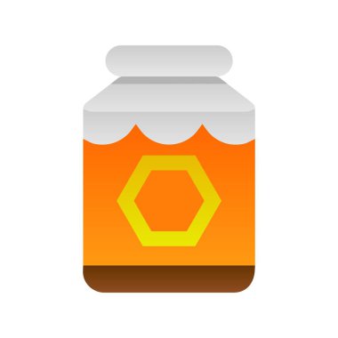 Bal Düz Gradyan Vektör Simgesi Tasarımı