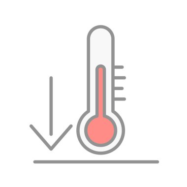 Düşük Sıcaklık Doldurulmuş Işık Vektörü Simgesi Tasarımı