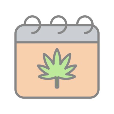 Takvim Doldurulmuş Işık Vektörü Simgesi Tasarımı