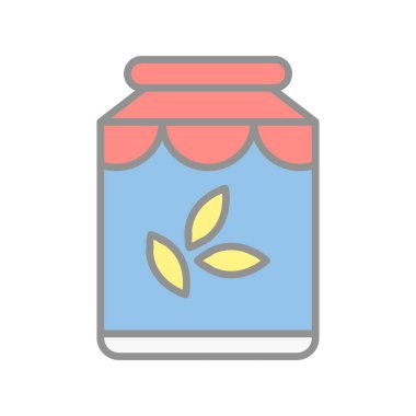 Kavanoz Doldurulmuş Işık Vektörü Simgesi Tasarımı