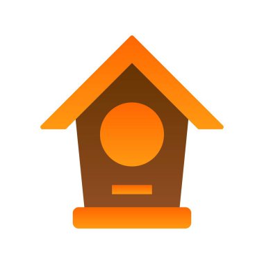 Kuş evi Düz Gradyan Vektör Simgesi Tasarımı