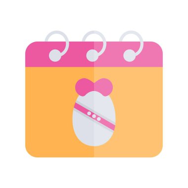 Takvim Düz Işık Vektörü Simgesi Tasarımı