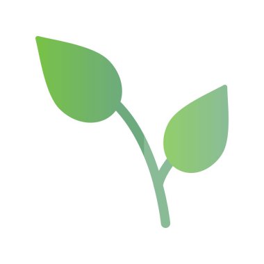 Yaprak Düz Işık Vektör Simgesi Tasarımı