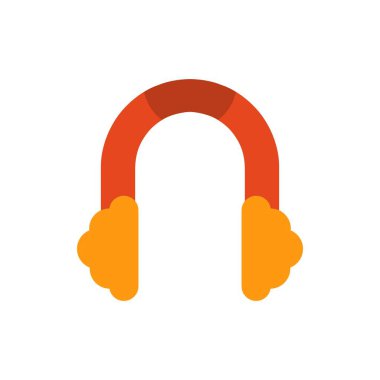 Kulaklıklar Düz Gradyan Vektör Simgesi Tasarımı