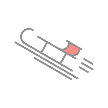 Sledge Doldurulmuş Işık Vektörü Simgesi Tasarımı