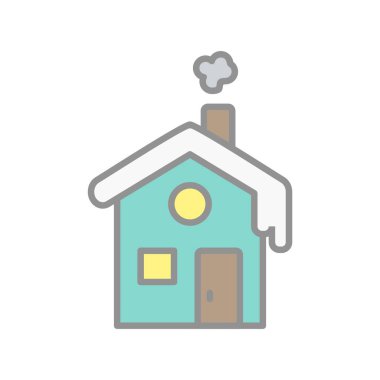 Kulübe Doldurulmuş Işık Vektörü Simgesi Tasarımı