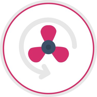 Fan Düz Çember Vektör Simgesi Tasarımı