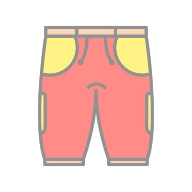 Kısa Doldurulmuş Işık Vektörü Simgesi Tasarımı