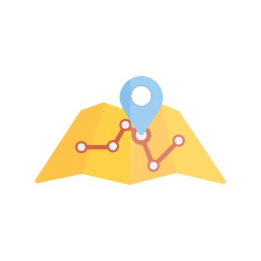 Düz Işık Vektörü Simgesi Tasarımı Haritası