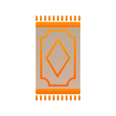 Duacı Rug Düz Gradyan Vektör Simgesi Tasarımı