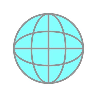 Dünya Dolu Işık Vektörü Simgesi Tasarımı