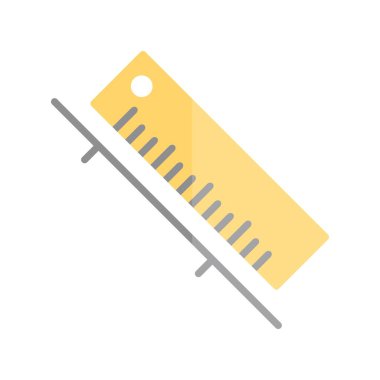 Cetvel Düz Işık Vektörü Simgesi Tasarımı