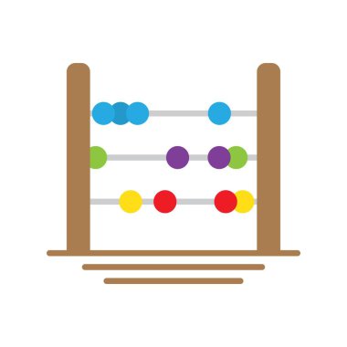 Abaküs Düz Işık Vektörü Simgesi Tasarımı