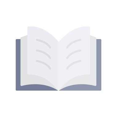 Kitap Düz Işık Vektör Simgesi Tasarımı