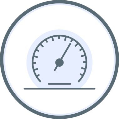 Barometre Düz Çember Vektör Simgesi Tasarımı