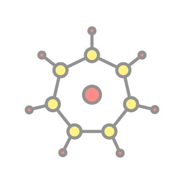 Moleküler Doldurulmuş Işık Vektörü Simgesi Tasarımı