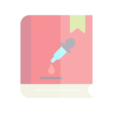 Laboratuar kitabı Düz Işık Vektörü Simgesi Tasarımı