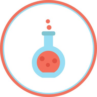 Beaker Düz Çember Vektör Simgesi Tasarımı