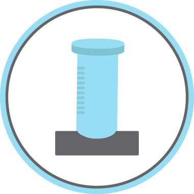 Test Tüpü Düz Çember Vektör Simgesi Tasarımı