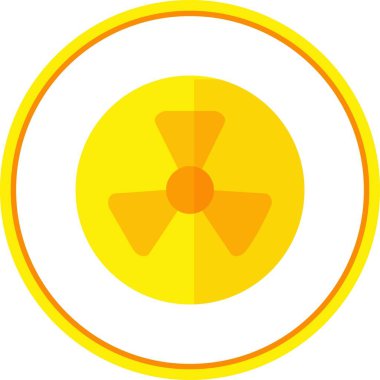 Radyasyon Düz Çember Vektör Simgesi Tasarımı