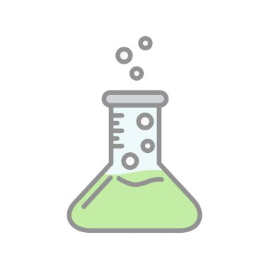 Kimyasal Beher Doldurulmuş Işık Vektörü Simgesi Desig