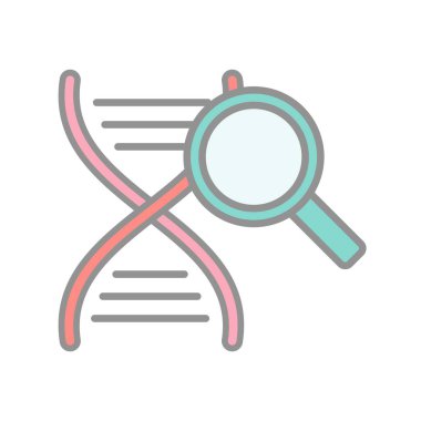 DNA Arama Işık Vektörü Simgesi Tasarımı