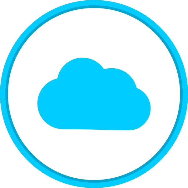 Cloud Flat Circle Vector Ícone Desig —  Vetores de Stock
