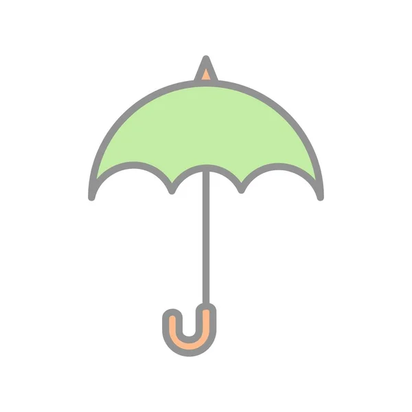 Umbrella Filled Light Vector Icon Desig — Stock Vector