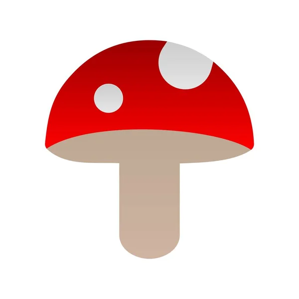 Mushroom Flat Gradient Vector Icon Desig — Stock Vector