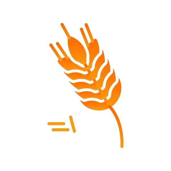 Векторная Икона Пшеницы Плоский Градиент — стоковый вектор