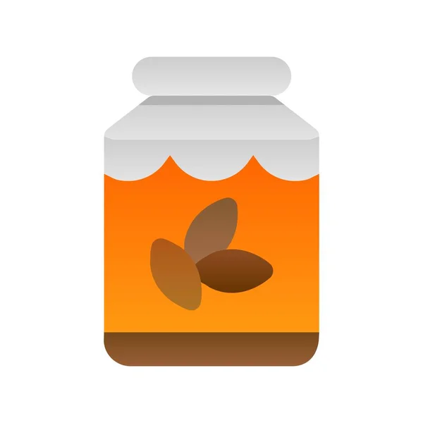 Jar Flat Gradient Vector Icon Desig — Stock Vector