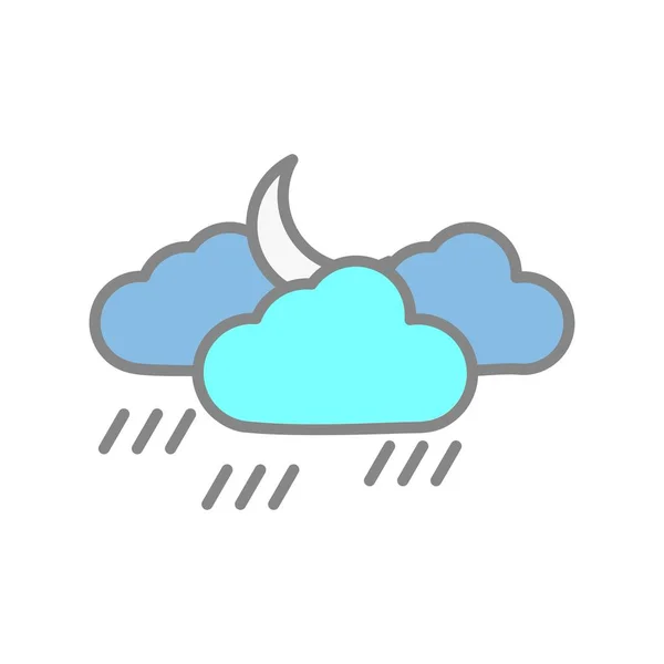 Rain Filled Light Vector Icon Desig — Stock Vector
