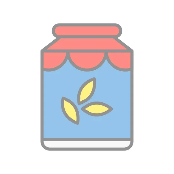 Jar Filled Light Vector Icon Desig — Stock Vector