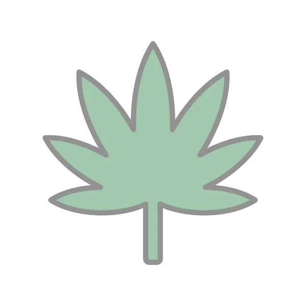 Leaf Filled Light Vector Icon Desig — Stockvektor