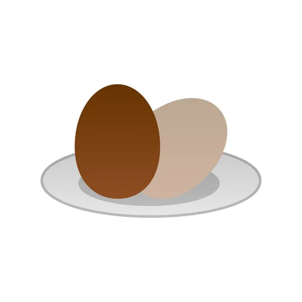 Egg Flat Gradient Vector Icon Desig — Stock Vector