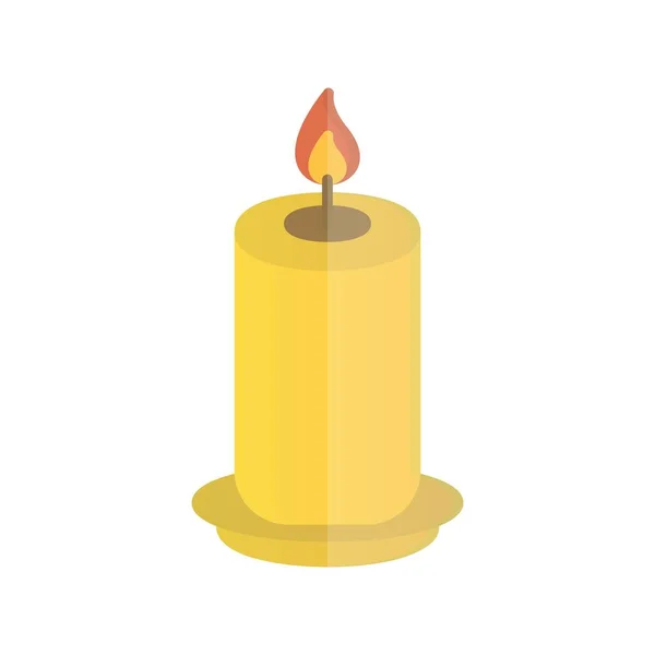 Candle Flat Light Vector Icon Desig — Stock Vector