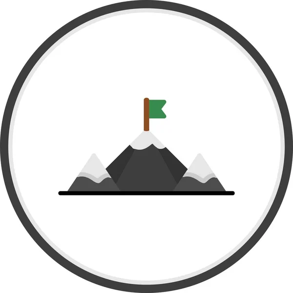 山顶平坦圆环向量Icon设计 — 图库矢量图片