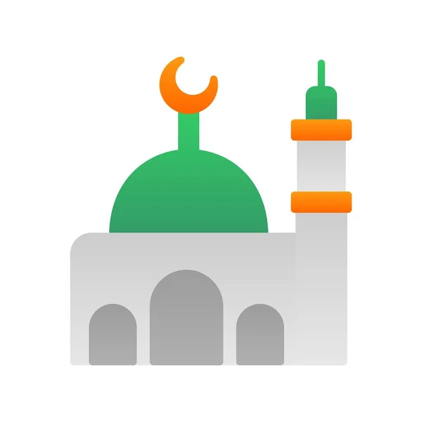 Мечеть Flat Gradient Vector Icon Desig — стоковий вектор