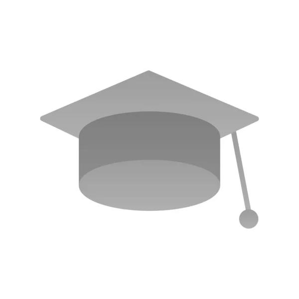 Graduação Flat Gradient Vector Icon Desig — Vetor de Stock
