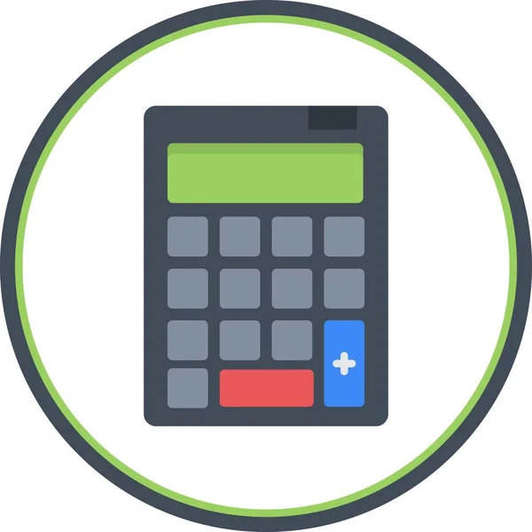 Calculator Flat Circle Vector Icon Desig — Stock Vector